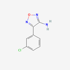 molecular formula C8H6ClN3O B1414935 4-(3-氯苯基)-1,2,5-恶二唑-3-胺 CAS No. 1082550-10-4
