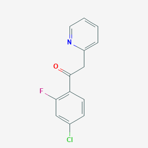 molecular formula C13H9ClFNO B1414936 1-(4-氯-2-氟苯基)-2-(吡啶-2-基)乙酮 CAS No. 1039946-66-1