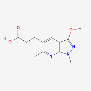 3-{3-methoxy-1,4,6-trimethyl-1H-pyrazolo[3,4-b]pyridin-5-yl}propanoic acid
