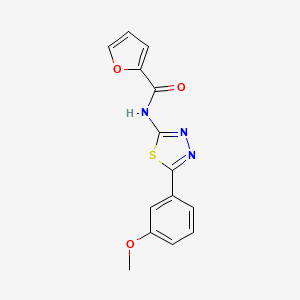 molecular formula C14H11N3O3S B14149434 N-[5-(3-methoxyphenyl)-1,3,4-thiadiazol-2-yl]furan-2-carboxamide CAS No. 713128-09-7