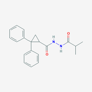 molecular formula C20H22N2O2 B14149444 N'-(2-methylpropanoyl)-2,2-diphenylcyclopropane-1-carbohydrazide CAS No. 371954-24-4