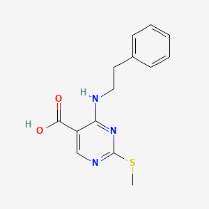 2-(Methylthio)-4-(phenethylamino)pyrimidine-5-carboxylic acid