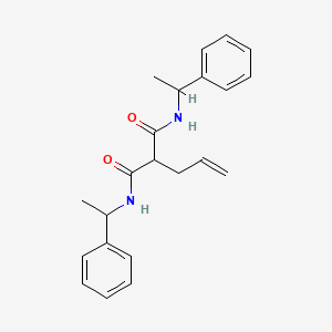 molecular formula C22H26N2O2 B14149546 N,N'-bis(1-phenylethyl)-2-prop-2-enylpropanediamide CAS No. 300591-25-7