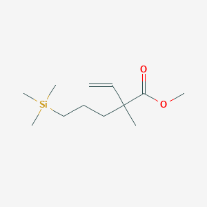 molecular formula C12H24O2Si B14149563 Methyl 2-ethenyl-2-methyl-5-(trimethylsilyl)pentanoate CAS No. 88729-80-0