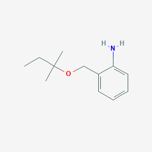 molecular formula C12H19NO B1414957 2-{[(2-Methylbutan-2-yl)oxy]methyl}aniline CAS No. 1039930-62-5