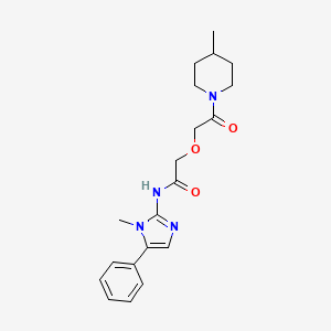 molecular formula C20H26N4O3 B14149573 N-(1-methyl-5-phenyl-1H-imidazol-2-yl)-2-[2-(4-methylpiperidin-1-yl)-2-oxoethoxy]acetamide CAS No. 756830-98-5