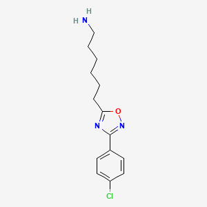 6-[3-(4-Chlorophenyl)-1,2,4-oxadiazol-5-yl]hexan-1-amine