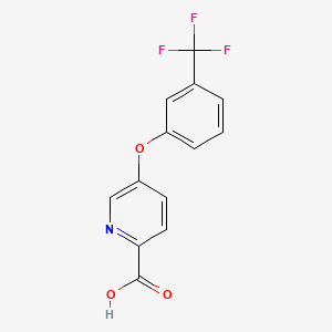 molecular formula C13H8F3NO3 B14149601 Picolinic acid, 5-(alpha,alpha,alpha-trifluoro-m-tolyloxy)- CAS No. 72133-32-5