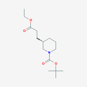 molecular formula C15H27NO4 B14149611 Ethyl (3S)-1-[(1,1-dimethylethoxy)carbonyl]-3-piperidinepropanoate CAS No. 188723-34-4