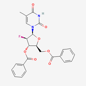 molecular formula C24H21FN2O7 B14149633 1(3,5-di-O-benzoyl-2-deoxy-2-fluoro-beta-L-arabinofuranosyl) thymine CAS No. 171721-03-2