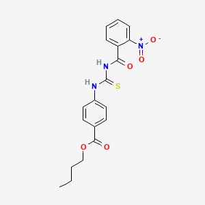 molecular formula C19H19N3O5S B14149648 Butyl 4-({[(2-nitrophenyl)carbonyl]carbamothioyl}amino)benzoate CAS No. 443123-42-0