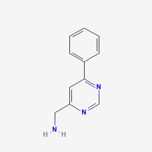 molecular formula C11H11N3 B1414971 (6-Phenylpyrimidin-4-yl)methanamine CAS No. 1083396-46-6