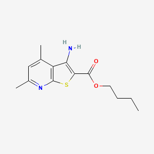 molecular formula C14H18N2O2S B14149726 Butyl 3-amino-4,6-dimethylthieno[2,3-b]pyridine-2-carboxylate CAS No. 880795-57-3