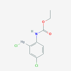 molecular formula C9H9Cl2HgNO2 B14149744 Chloro{5-chloro-2-[(ethoxycarbonyl)amino]phenyl}mercury CAS No. 89228-07-9