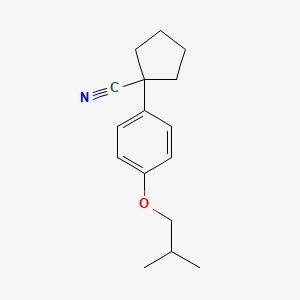 1-[4-(2-Methylpropoxy)phenyl]cyclopentane-1-carbonitrile