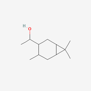 molecular formula C12H22O B14149778 alpha,3,7,7-Tetramethylbicyclo(4.1.0)heptane-4-methanol CAS No. 3608-17-1