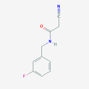 2-cyano-N-[(3-fluorophenyl)methyl]acetamide
