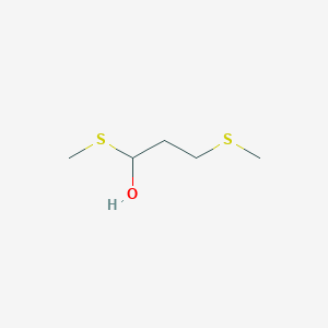 molecular formula C5H12OS2 B14149836 1,3-Bis(methylthio)-1-propanol CAS No. 54884-93-4