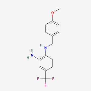 molecular formula C15H15F3N2O B1414988 N~1~-(4-methoxybenzyl)-4-(trifluoromethyl)benzene-1,2-diamine CAS No. 780010-41-5