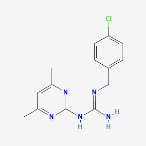 molecular formula C14H16ClN5 B1414989 N-(4-chlorobenzyl)-N'-(4,6-dimethylpyrimidin-2-yl)guanidine CAS No. 890866-56-5