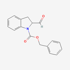 molecular formula C17H15NO3 B14149901 benzyl 2-formyl-2,3-dihydro-1H-indole-1-carboxylate CAS No. 135829-05-9