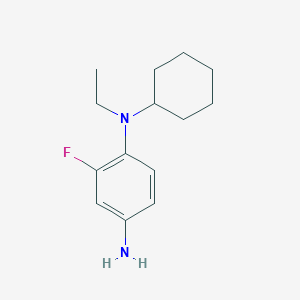 molecular formula C14H21FN2 B1414996 N1-Cyclohexyl-N1-ethyl-2-fluorobenzene-1,4-diamine CAS No. 1039333-20-4