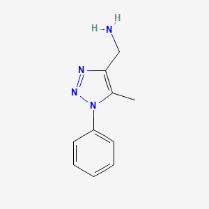 molecular formula C10H12N4 B1414999 (5-methyl-1-phenyl-1H-1,2,3-triazol-4-yl)methanamine CAS No. 861558-88-5