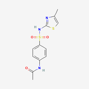 molecular formula C12H13N3O3S2 B14149990 N-acetyl-sulfanilic acid-(4-methyl-thiazol-2-ylamide) CAS No. 71119-13-6