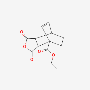 molecular formula C13H14O5 B14149991 Ethyl 3,5-dioxo-4-oxatricyclo[5.2.2.0~2,6~]undec-8-ene-1-carboxylate CAS No. 105881-97-8