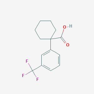 molecular formula C14H15F3O2 B1415000 1-[3-(Trifluoromethyl)phenyl]cyclohexane-1-carboxylic acid CAS No. 1038719-16-2