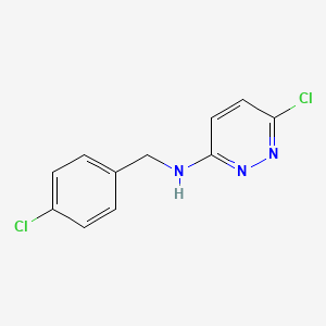 molecular formula C11H9Cl2N3 B1415004 6-chloro-N-[(4-chlorophenyl)methyl]pyridazin-3-amine CAS No. 919522-32-0