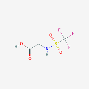 molecular formula C3H4F3NO4S B14150093 N-[(trifluoromethyl)sulfonyl]glycine CAS No. 294653-41-1