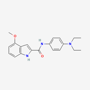 molecular formula C20H23N3O2 B14150096 N-[4-(diethylamino)phenyl]-4-methoxy-1H-indole-2-carboxamide CAS No. 902331-20-8