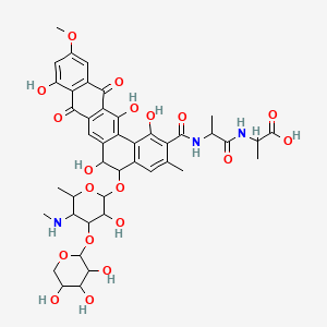 molecular formula C43H49N3O19 B14150114 L-Alanyl pradimicin A CAS No. 133917-47-2