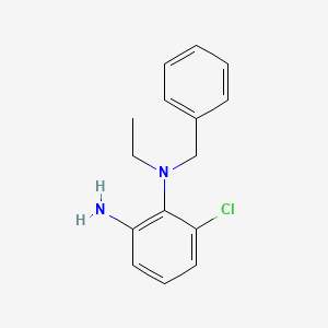molecular formula C15H17ClN2 B1415013 N~2~-benzyl-3-chloro-N~2~-ethyl-1,2-benzenediamine CAS No. 1039315-23-5