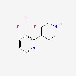 molecular formula C11H13F3N2 B1415014 2-(Piperidin-4-yl)-3-(trifluoromethyl)pyridine CAS No. 914220-27-2