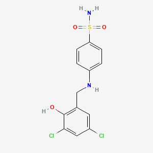 molecular formula C13H12Cl2N2O3S B1415017 4-{[(3,5-Dichloro-2-hydroxyphenyl)methyl]amino}benzene-1-sulfonamide CAS No. 1040011-54-8