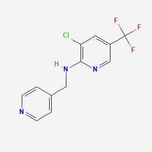 molecular formula C12H9ClF3N3 B1415018 3-chloro-N-(pyridin-4-ylmethyl)-5-(trifluoromethyl)pyridin-2-amine CAS No. 1040046-12-5