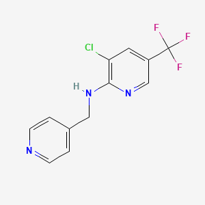 molecular formula C12H9ClF3N3 B1415018 3-Chloro-N-(4-pyridinylmethyl)-5-(trifluoromethyl)-2-pyridinamine CAS No. 1040046-12-5