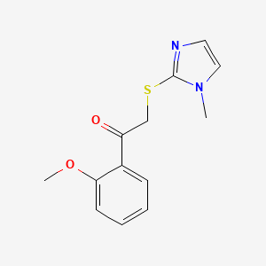 molecular formula C13H14N2O2S B14150190 1-(2-Methoxyphenyl)-2-(1-methylimidazol-2-yl)sulfanylethanone CAS No. 438483-06-8