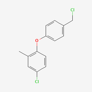 molecular formula C14H12Cl2O B1415021 4-Chloro-1-[4-(chloromethyl)phenoxy]-2-methylbenzene CAS No. 1039962-36-1