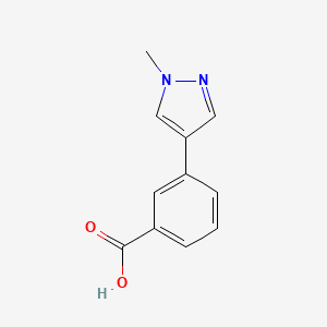 molecular formula C11H10N2O2 B1415022 3-(1-methyl-1H-pyrazol-4-yl)benzoic acid CAS No. 1183147-84-3
