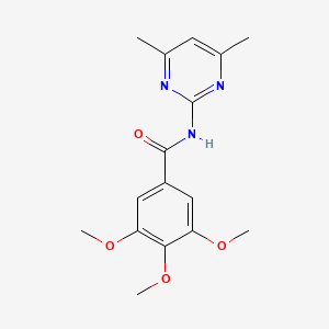 molecular formula C16H19N3O4 B14150245 N-(4,6-dimethylpyrimidin-2-yl)-3,4,5-trimethoxybenzamide CAS No. 349441-84-5