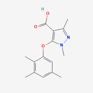 molecular formula C15H18N2O3 B1415025 1,3-dimethyl-5-(2,3,5-trimethylphenoxy)-1H-pyrazole-4-carboxylic acid CAS No. 1152565-38-2