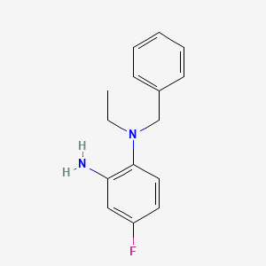 molecular formula C15H17FN2 B1415027 N1-Benzyl-N1-ethyl-4-fluorobenzene-1,2-diamine CAS No. 1038733-98-0