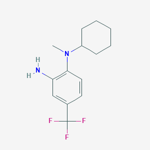 molecular formula C14H19F3N2 B1415029 N1-Cyclohexyl-N1-methyl-4-(trifluoromethyl)benzene-1,2-diamine CAS No. 1036460-94-2