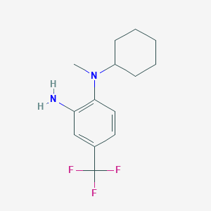 molecular formula C14H19F3N2 B1415029 N~1~-Cyclohexyl-N~1~-methyl-4-(trifluoromethyl)-1,2-benzenediamine CAS No. 1036460-94-2