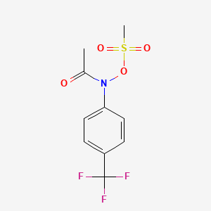 molecular formula C10H10F3NO4S B14150294 N-[(Methanesulfonyl)oxy]-N-[4-(trifluoromethyl)phenyl]acetamide CAS No. 88730-38-5
