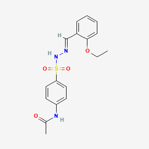 molecular formula C17H19N3O4S B14150329 N-[4-[[(E)-(2-ethoxyphenyl)methylideneamino]sulfamoyl]phenyl]acetamide CAS No. 6632-59-3