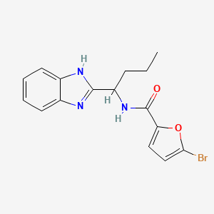 molecular formula C16H16BrN3O2 B14150332 N-[1-(1H-benzimidazol-2-yl)butyl]-5-bromofuran-2-carboxamide CAS No. 748779-00-2